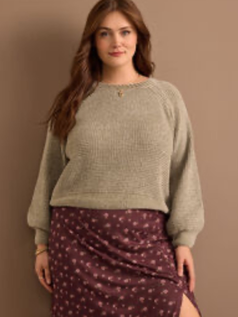 Arula Haisley Waffle Chenille Crop Sweater NWT 2X